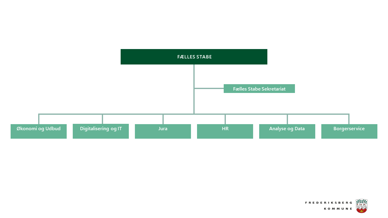 Fælles Stabe-organisationsdiagram 2025